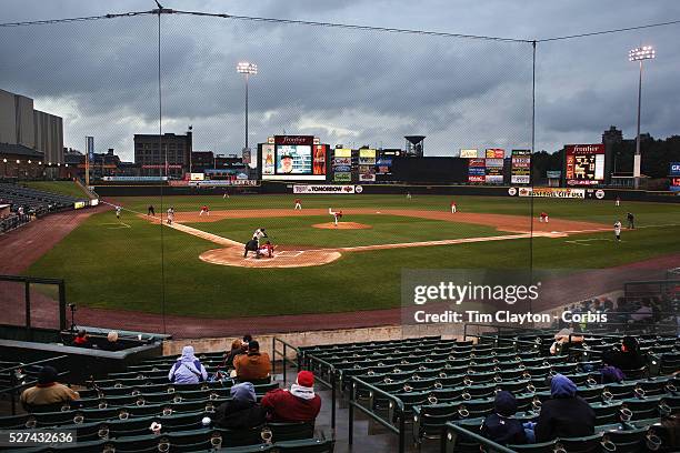 Panoramic view of Frontier Field during the Rochester Red Wings V The Scranton/Wilkes-Barre RailRiders, Minor League ball game at Frontier Field,...