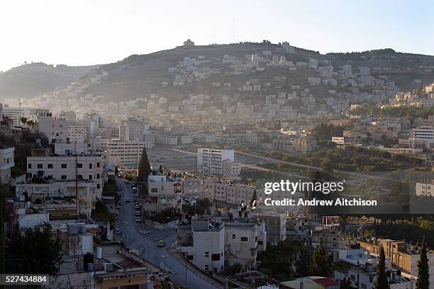 Sunrise over the old city of Nablus, West Bank, Palestine after the usual night of bombings and gun fights.