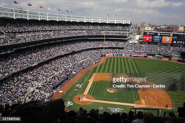 General view to a packed Yankee Stadium during the New York Yankees opening day of the Major League Baseball 2013 season during the New York Yankees...