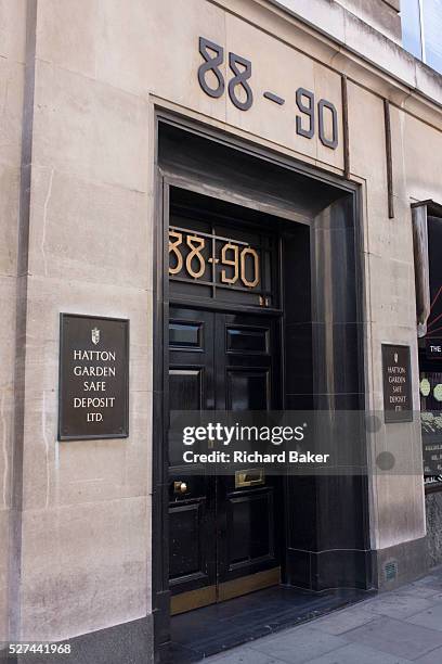 The location in central London where the Hatton Garden safe Deposit company is the scene of one London's most notorious valuables heist in recent...