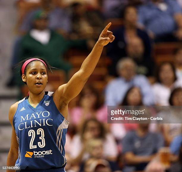 Maya Moore, Minnesota Lynx, during the Connecticut Sun Vs Minnesota Lynx, WNBA regular season game at Mohegan Sun Arena, Uncasville, Connecticut,...