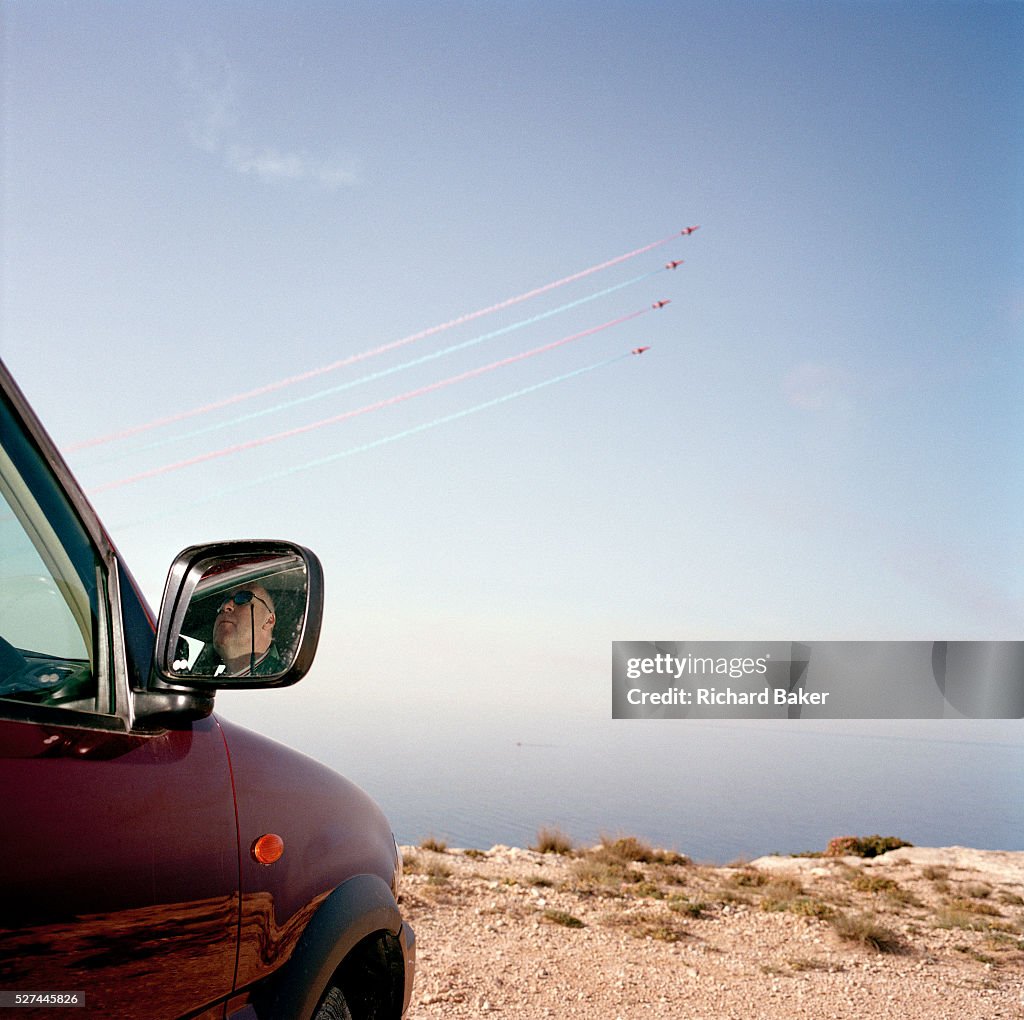 Cyprus - Akrotiri - RAF Red Arrows training flight