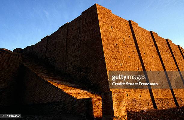 The ziggurat at Ur, supoosedly the city of the prophet Abraham's birth. Ur was a principal city of ancient Mesopotamia. The Ziggurat was dedicated to...