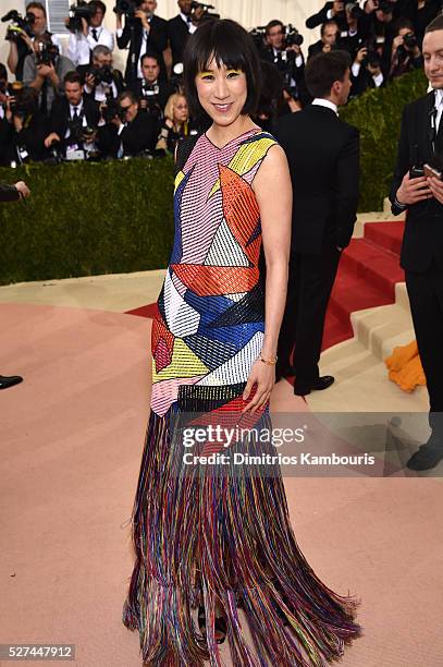 Eva Chen attends the "Manus x Machina: Fashion In An Age Of Technology" Costume Institute Gala at Metropolitan Museum of Art on May 2, 2016 in New...