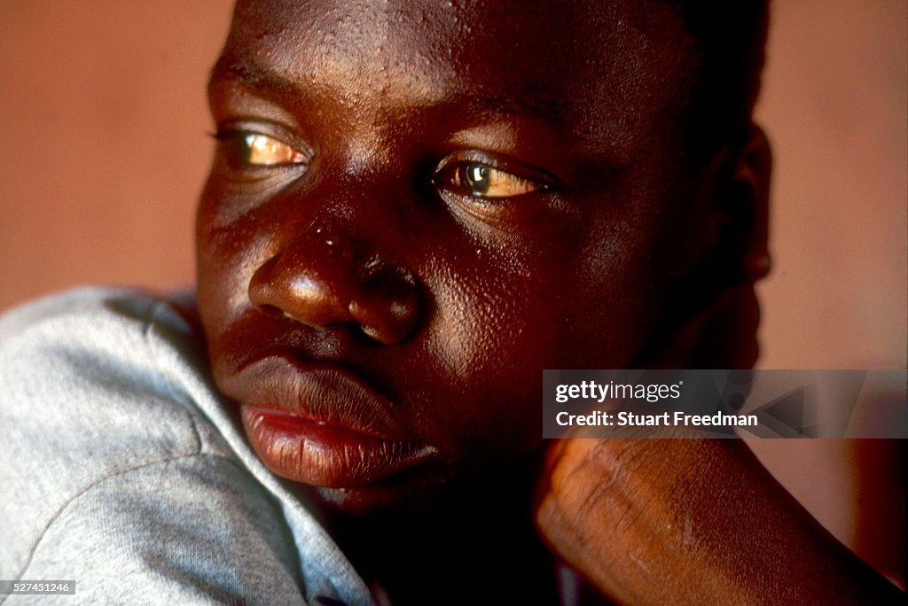 Uganda - Gulu - a recaptured abductee fighter