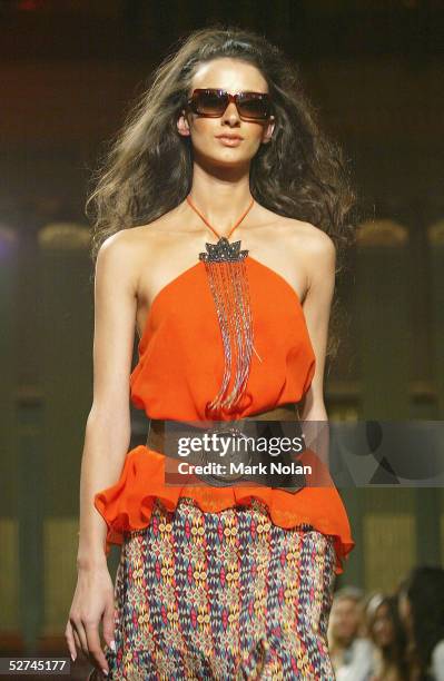 May 2: A model walks down the runway during the Lisa Ho Collection show held in Sydney Town Hall during Mercedes Australian Fashion Week on May 2,...