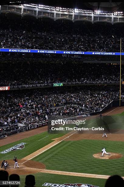 Sabathia, New York Yankees, pitching during the New York Yankees V Baltimore Orioles American League Division Series play-off decider at Yankee...