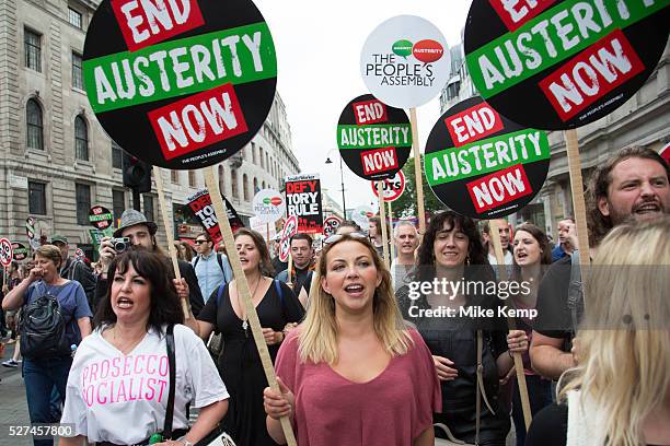 London, UK. Saturday 20th June 2015. Charlotte Church attending the People's Assembly against austerity demonstration through Central London. 250,000...