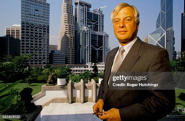 Portrait of Chris Patten shortly after he became the last Governor of the colony before it was handed back to China