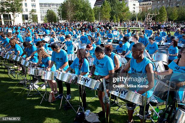 One Thousand Pans. Players from steel band pan yards all over the UK converge at Jubilee Gardens on the South Bank to perform Ary Baroso's 1939...