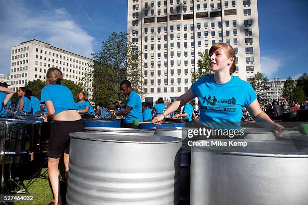 One Thousand Pans. Players from steel band pan yards all over the UK converge at Jubilee Gardens on the South Bank to perform Ary Baroso's 1939...