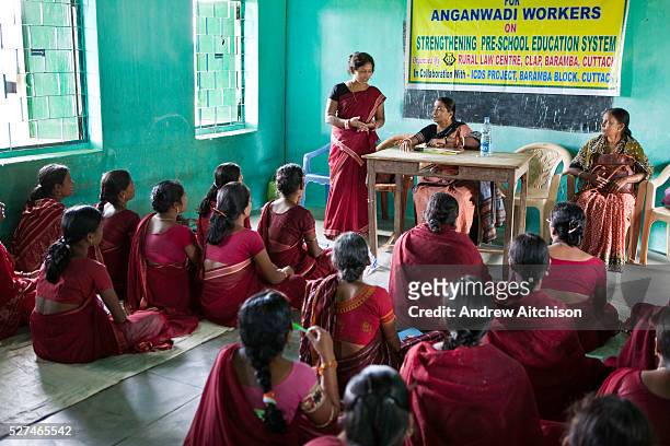 Volunteers visit a rural area in the Orissa region to give training and advice to Anganwadi workers. CLAP, Committee for Legal Aid to Poor is a...