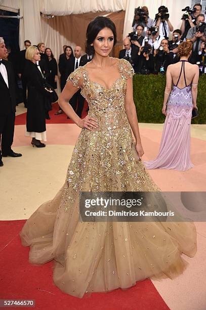 Nina Dobrev attends the "Manus x Machina: Fashion In An Age Of Technology" Costume Institute Gala at Metropolitan Museum of Art on May 2, 2016 in New...