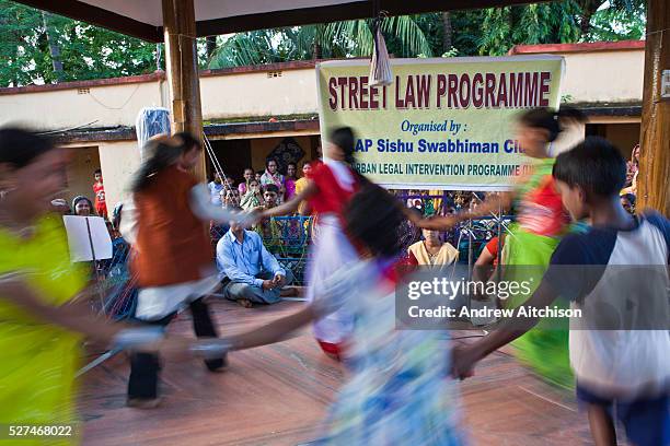 Dance performance by the Street Law Programme organised by CLAP, Committee for Legal Aid to Poor. Cuttack city, Orissa, India.