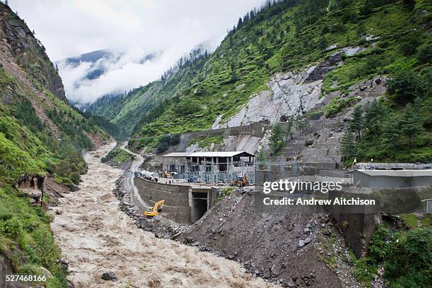 The Indian government build a hydro plant on one of the many fast flowing rivers in the Himalayas.