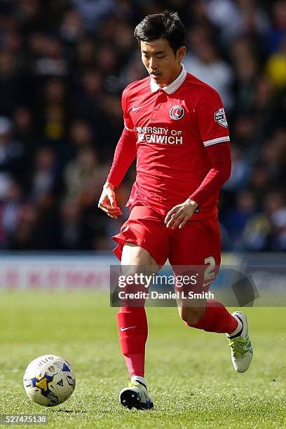 Yun Suk-Young of Charlton Athletic FC during the Sky Bet Championship match between Leeds United and Charlton Athletic at Elland Road on April 30,...