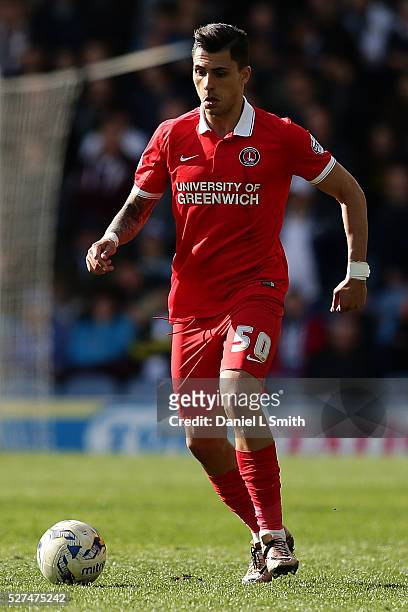 Jorge Teixeira of Charlton Athletic FC during the Sky Bet Championship match between Leeds United and Charlton Athletic at Elland Road on April 30,...