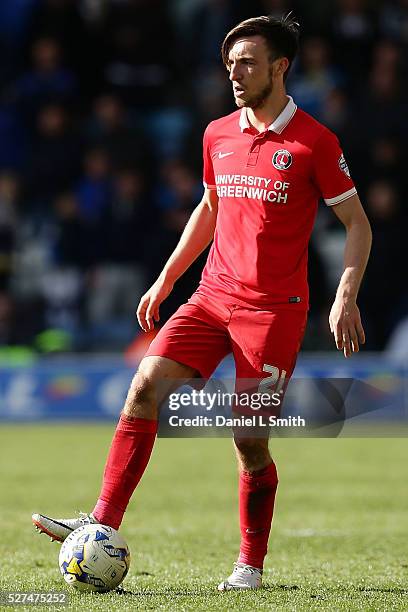 Morgan Fox of Charlton Athletic FC during the Sky Bet Championship match between Leeds United and Charlton Athletic at Elland Road on April 30, 2016...