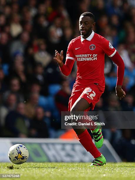 El-Hadji Ba of Charlton Athletic FC during the Sky Bet Championship match between Leeds United and Charlton Athletic at Elland Road on April 30, 2016...