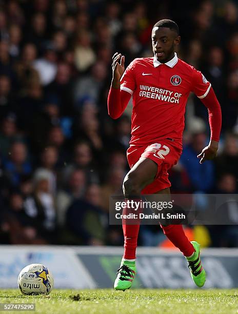 El-Hadji Ba of Charlton Athletic FC during the Sky Bet Championship match between Leeds United and Charlton Athletic at Elland Road on April 30, 2016...