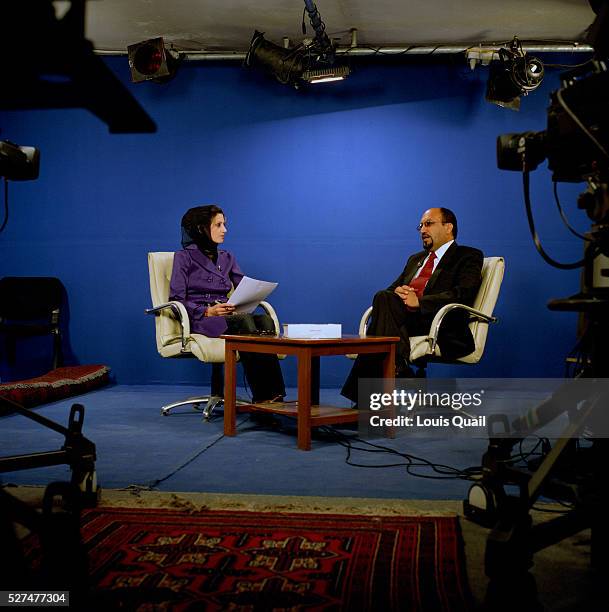 Mrs Farzana Samimi on her talk show Banu with psychiatrist Mohammed Yasin Babrak. Farzana's show centers on problems faced by Afghan women - largely...