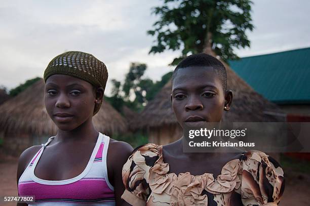 Young girls made up for the night in rural Makurdi. Benue state has got one of the highest HIV prevalence in Nigeria and EVA aim to target vulnerable...