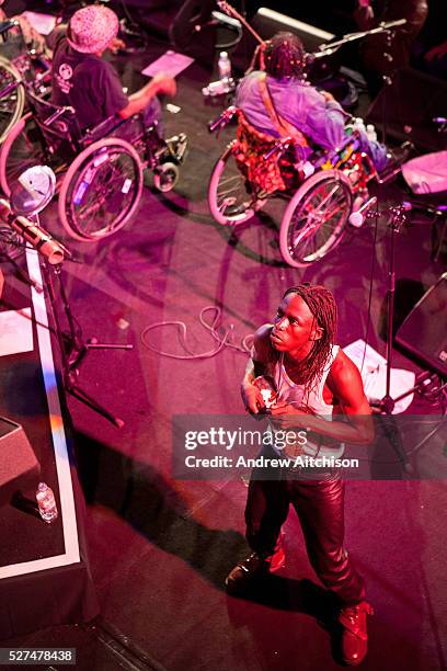 Staff Benda Bilili perform after their UK film premiere at Union Chapel, London.