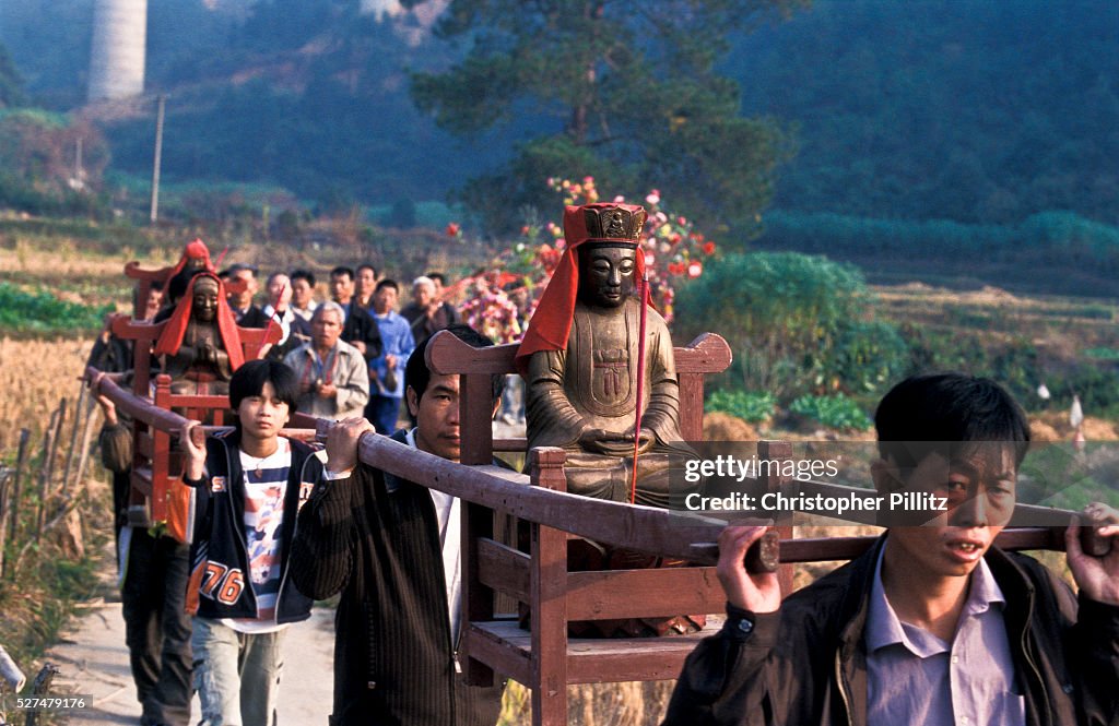 China - Fujian - a Buddhist religious pilgrimage and festival