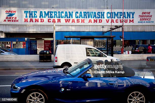 The American Carwash Company on Great Eastern Street, a hand car wash drive through.