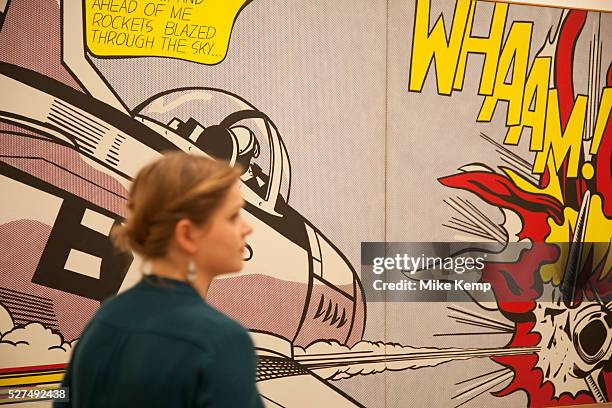 London, UK. Monday 18th February 2013. Lichtenstein: A Retrospective at Tate Modern brings together 125 of artist Roy Lichtenstein's most definitive...