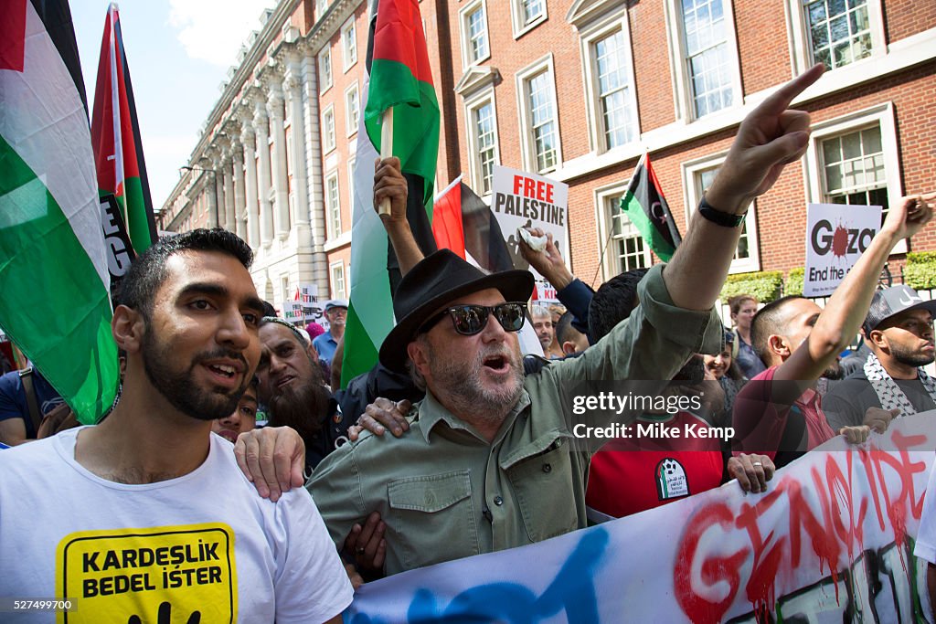 UK - Demonstration - George Galloway MP joins Pro-Palestinian protesters in their tens of thousands