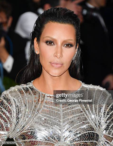 Kim Kardashian attends the 'Manus x Machina: Fashion in an Age of Technology' Costume Institute Gala at the Metropolitan Museum of Art on May 2, 2016...