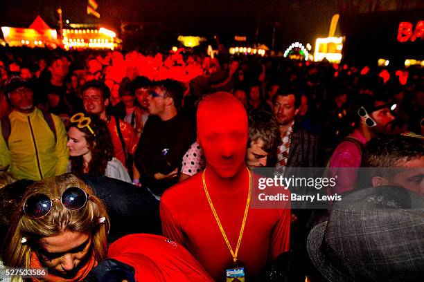 Glastonbury Festival 2014. The Hell stage in Shangri-La Shangri-La is the after-hours epicentre of Glastonbury Festival, a largely indescribable,...