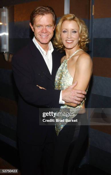 Actors William H. Macy and wife Felicity Huffman arrive at The Atlantic Theater Company's 2005 Spring Gala at the Rainbow Room on May 2, 2005 in New...