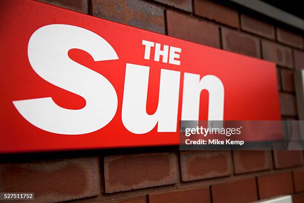 Outside the offices of The Sun newspaper on Pennington Street, London, England, UK. This is home to News International who have been embroiled at the...