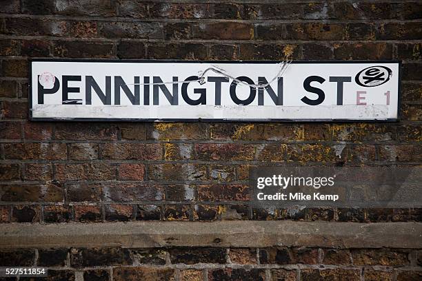 Outside the offices of The Sun newspaper on Pennington Street, London, England, UK. This is home to News International who have been embroiled at the...