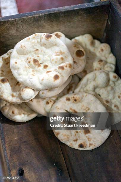 Naan bread at the Haji-Shabrati Nihari wallah, Old Delhi, India