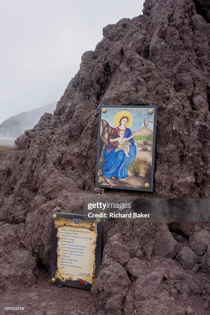 Italy - Naples - Vesuvius crater edge shrine