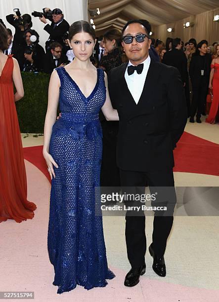 Anna Kendrick and Derek Lam attend the "Manus x Machina: Fashion In An Age Of Technology" Costume Institute Gala at Metropolitan Museum of Art on May...