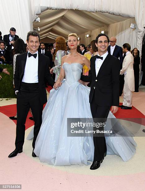 Hugh Dancy, Claire Danes, and Zac Posen attend the "Manus x Machina: Fashion In An Age Of Technology" Costume Institute Gala at Metropolitan Museum...