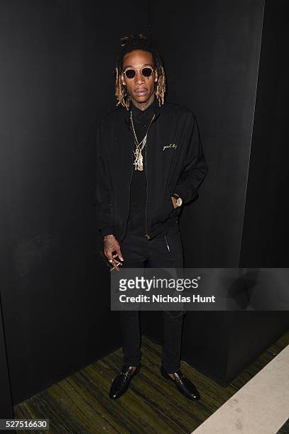 Rapper Wiz Khalifa attends the Balmain and Olivier Rousteing after the Met Gala Celebration on May 02, 2016 in New York, New York.
