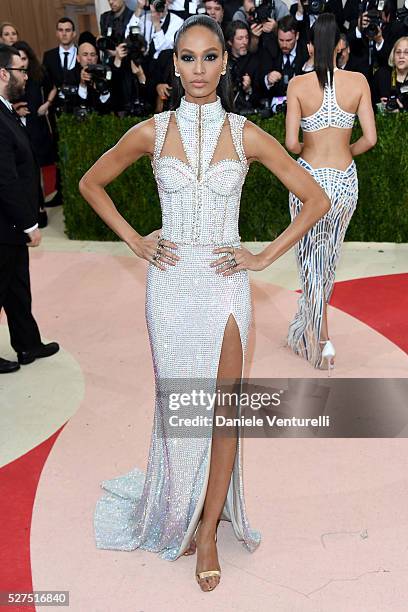 Model Joan Smalls attends the "Manus x Machina: Fashion In An Age Of Technology" Costume Institute Gala at Metropolitan Museum of Art on May 2, 2016...