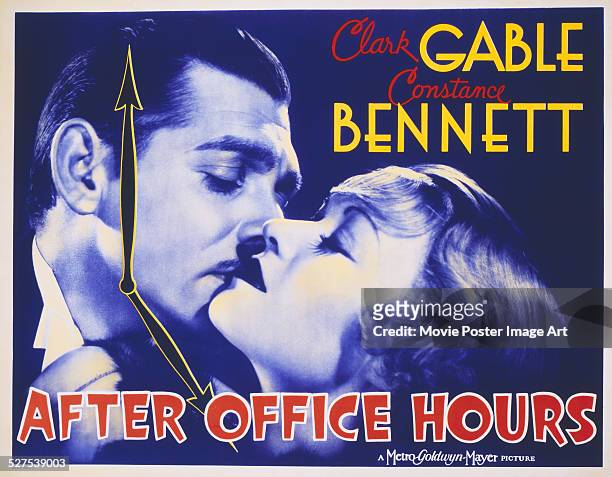 Poster for Robert Z. Leonard's 1935 comedy 'After Office Hours' starring Constance Bennett and Clark Gable.
