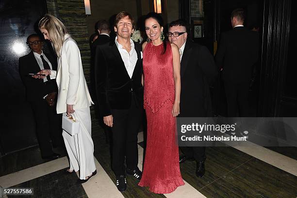 Dr. Trevor Born, Dr. Lisa Airan and designer Alber Elbaz attend the Balmain and Olivier Rousteing after the Met Gala Celebration on May 02, 2016 in...