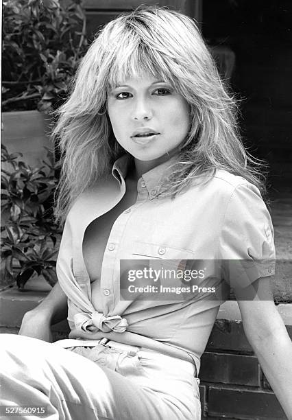 Pia Zadora photographed at home circa 1981 in Los Angeles, California.