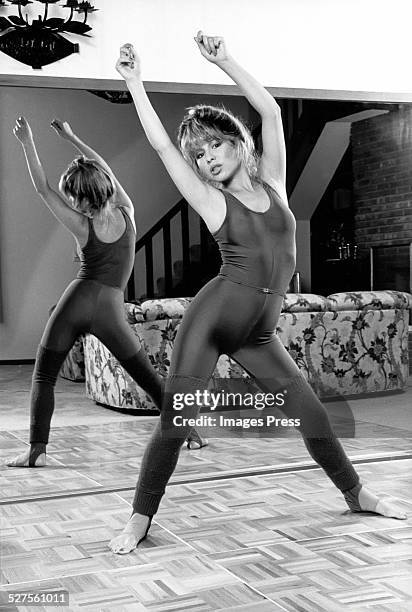 Pia Zadora photographed at home circa 1981 in Los Angeles, California.