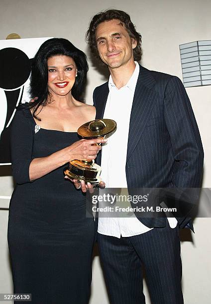 Actress Shohreh Aghdashoo and Lawrence Binder the 31st Annual Saturn Awards at the Universal Hilton Hotel on May 3, 2005 in Los Angeles, California.