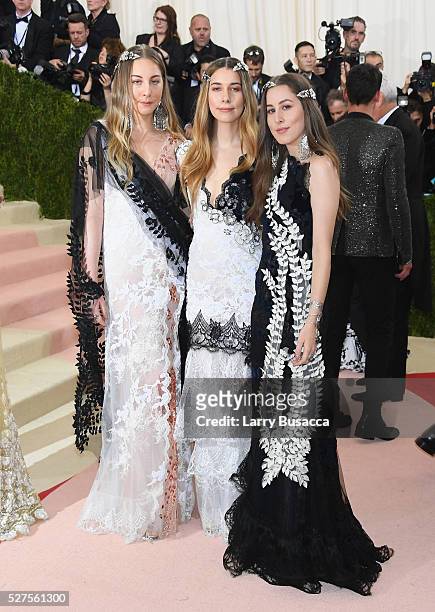 Haim attends the "Manus x Machina: Fashion In An Age Of Technology" Costume Institute Gala at Metropolitan Museum of Art on May 2, 2016 in New York...