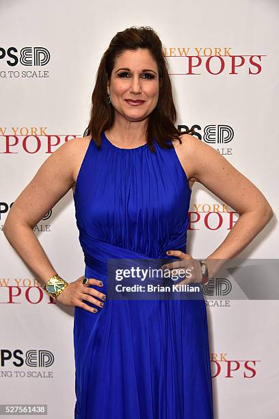 Singer Stephanie J. Block attends the New York Pops 33rd Birthday Gala - Dinner Dance at Mandarin Oriental New York on May 2, 2016 in New York City