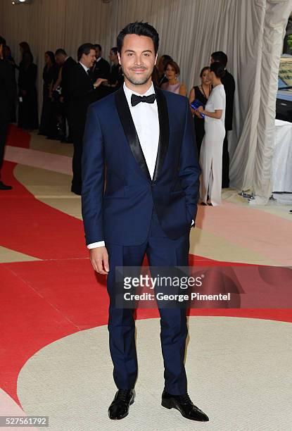Jack Huston attends the 'Manus x Machina: Fashion in an Age of Technology' Costume Institute Gala at the Metropolitan Museum of Art on May 2, 2016 in...